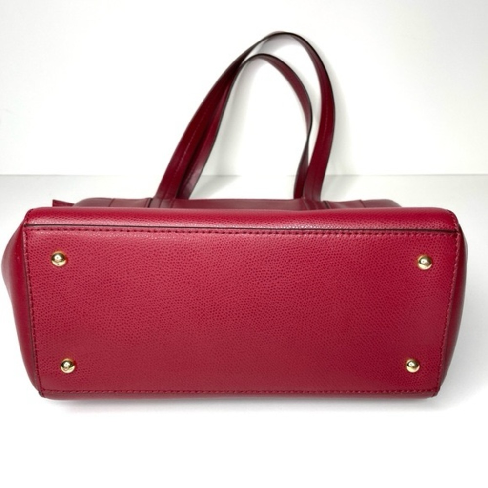 New Lauren Ralph Lauren RLL Red LeatherTote - Picture 5 of 11
